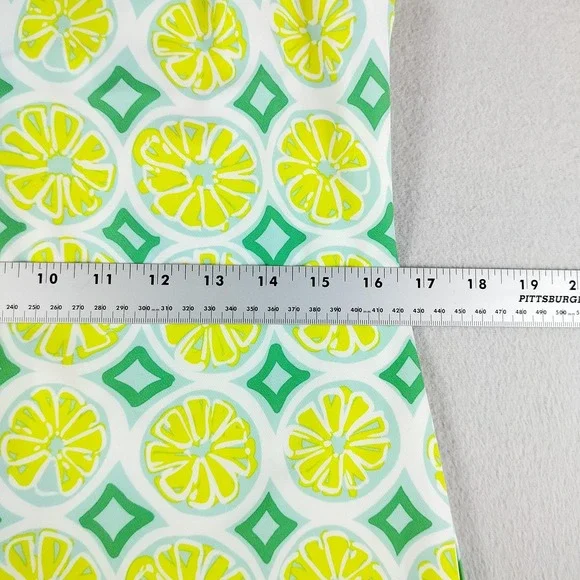Sail to Sable Dress Womens Small Lemon Print Shift Sleeveless Zip‎ Back TXSP2042